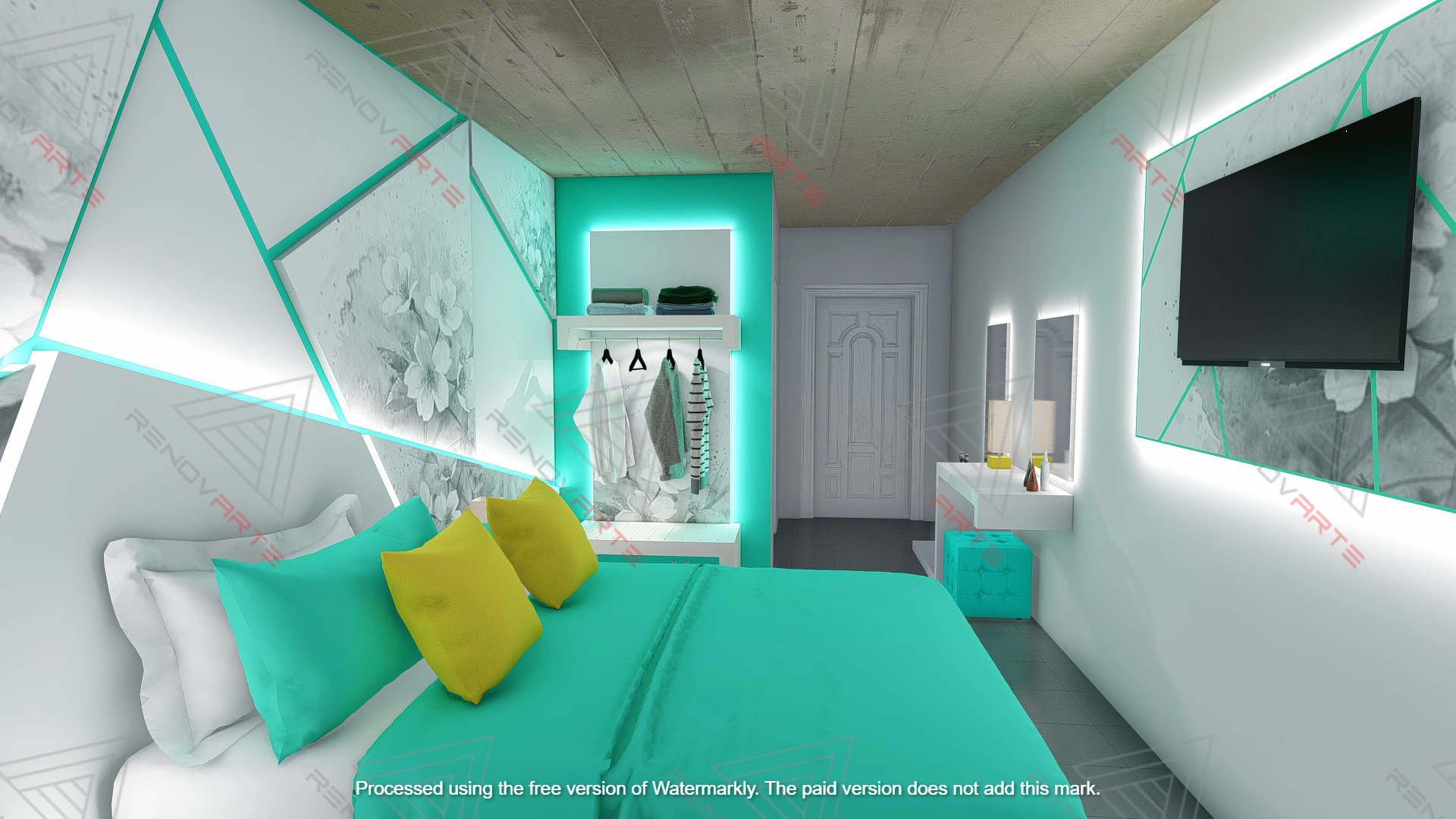 Habitación moderna de proyecto interior