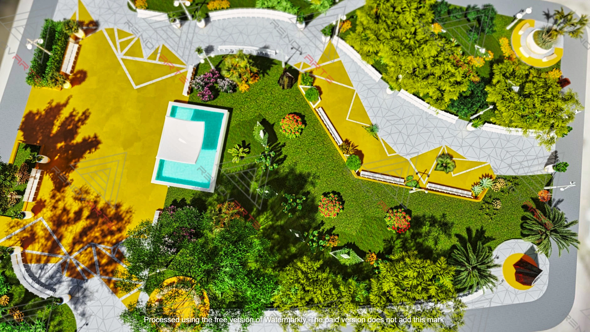 Diseño de parque y área exterior